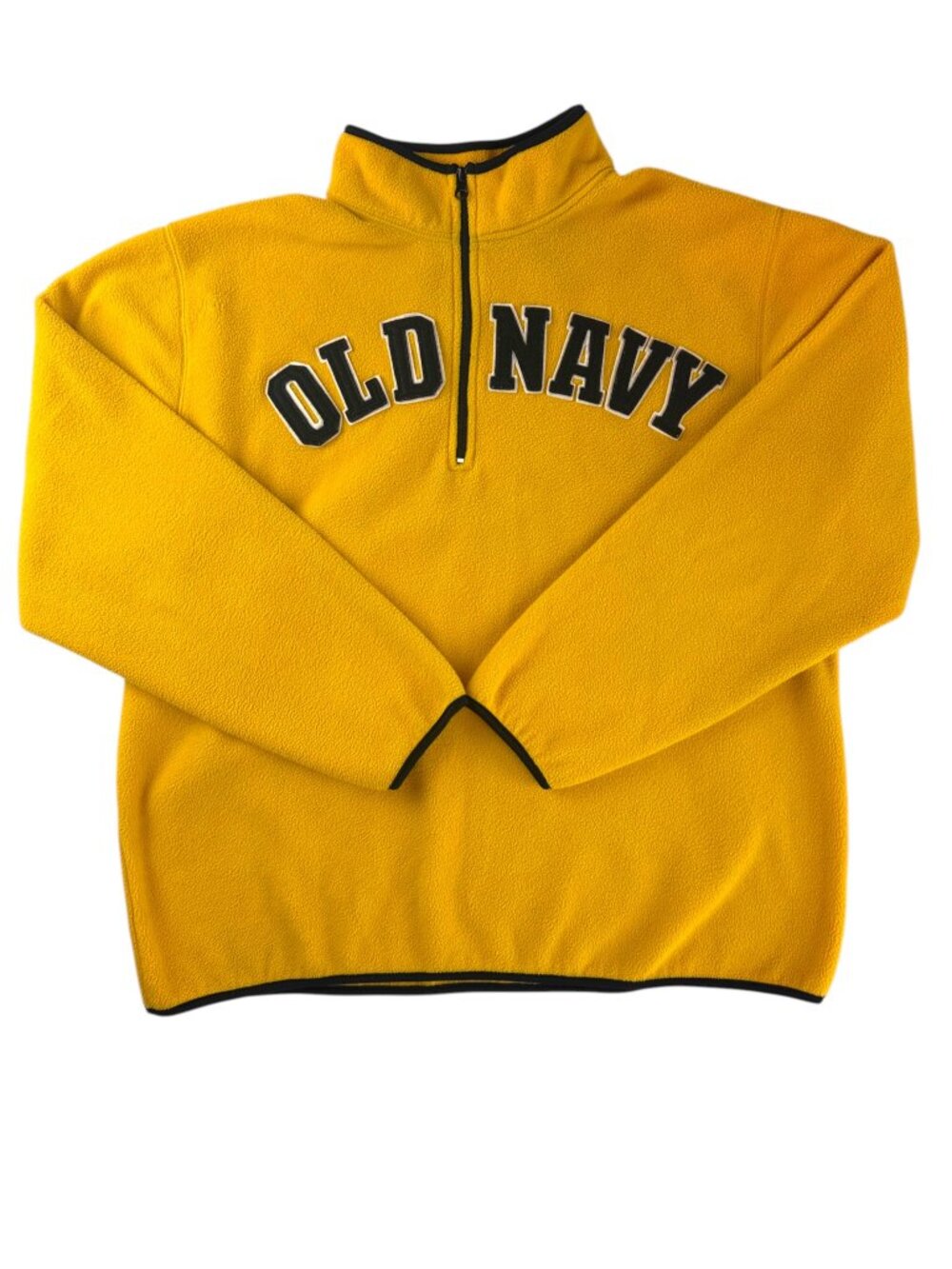 Vintage Y2K Old Navy XL Fleece Quarter Zip Yellow Sweater